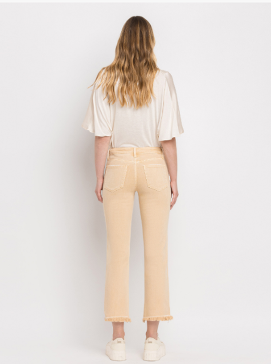 Mid Rise Straight Jeans
