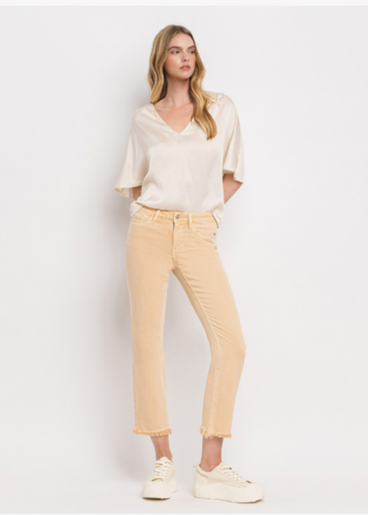 Mid Rise Straight Jeans