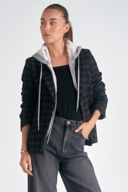 Hooded Blazer Jacket-210 RTW OUTERWEAR-FORMAL SOCIETY