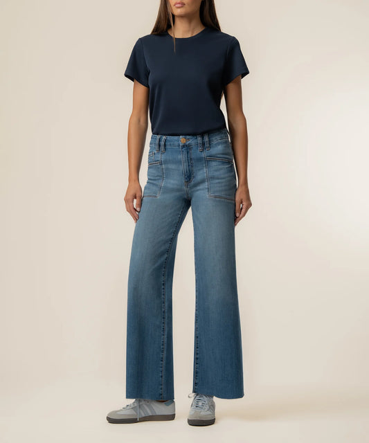 Meg High Rise Wide Front Pocket Jean