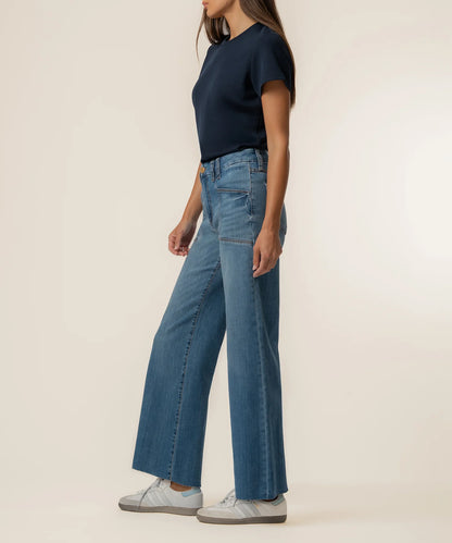 Meg High Rise Wide Front Pocket Jean