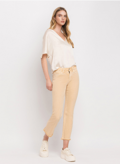 Mid Rise Straight Jeans