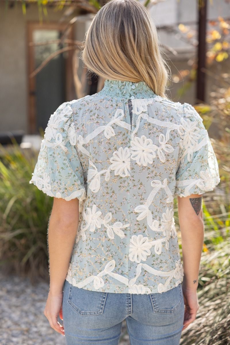 Mock Floral Lace Top