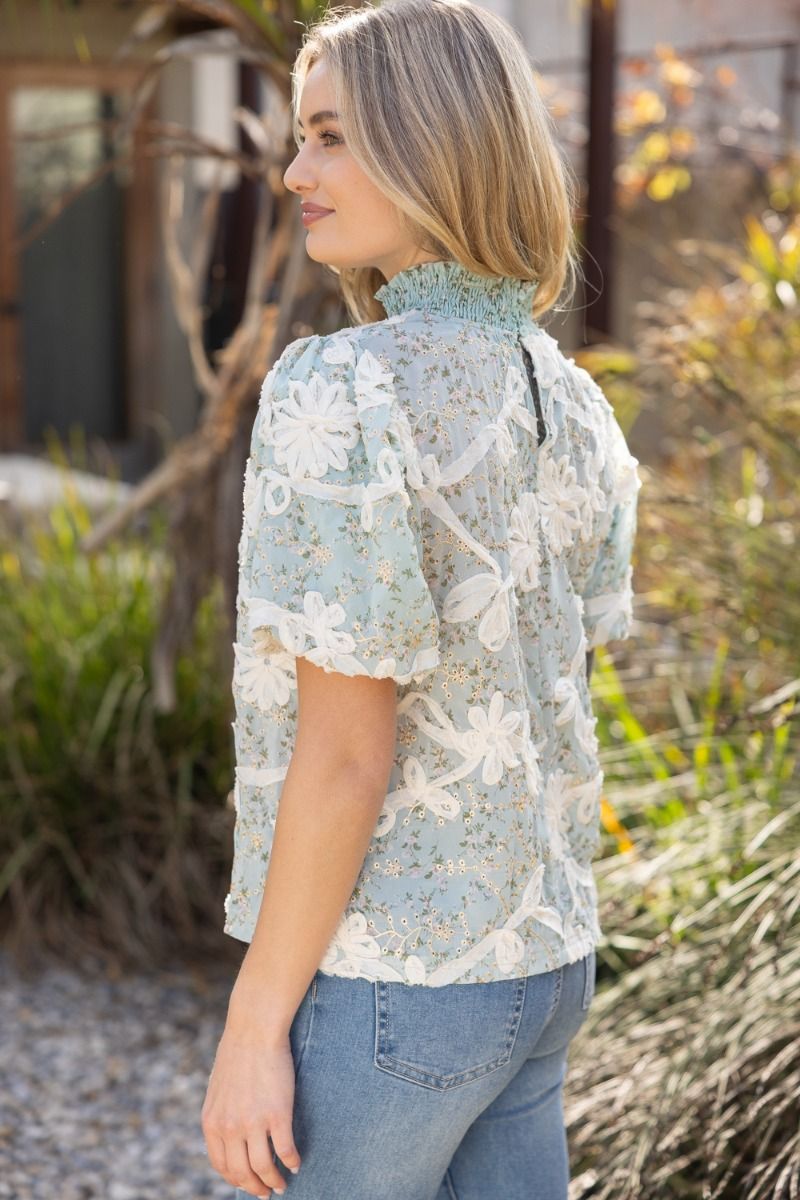 Mock Floral Lace Top