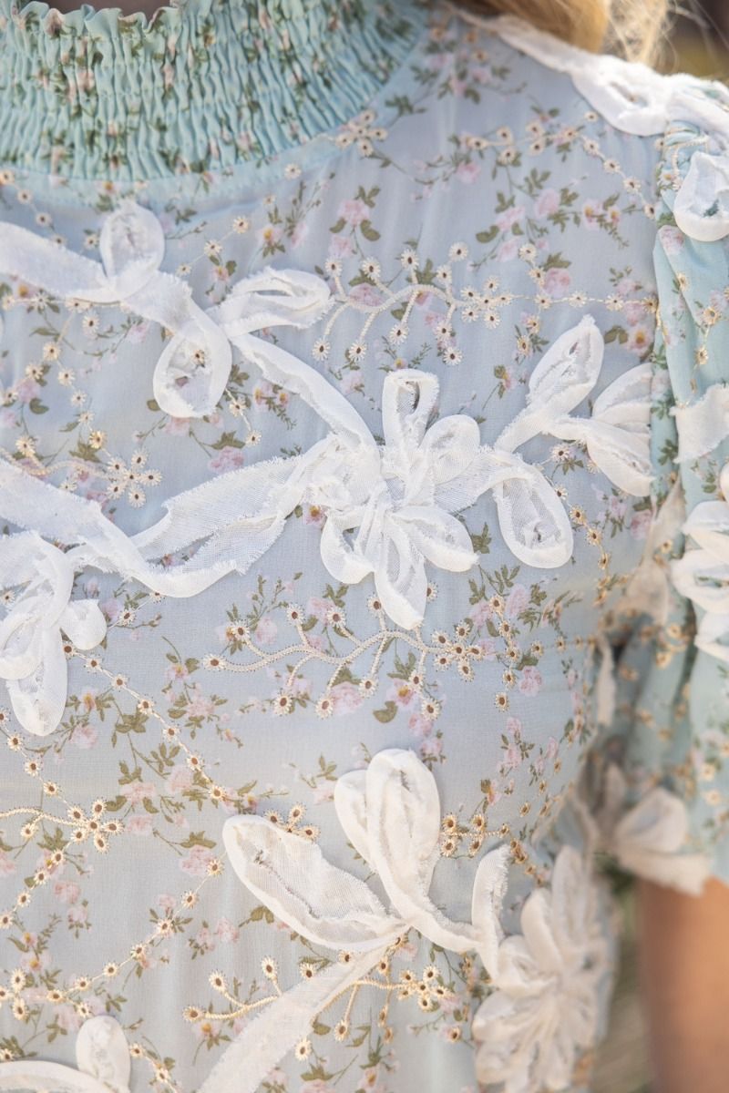 Mock Floral Lace Top