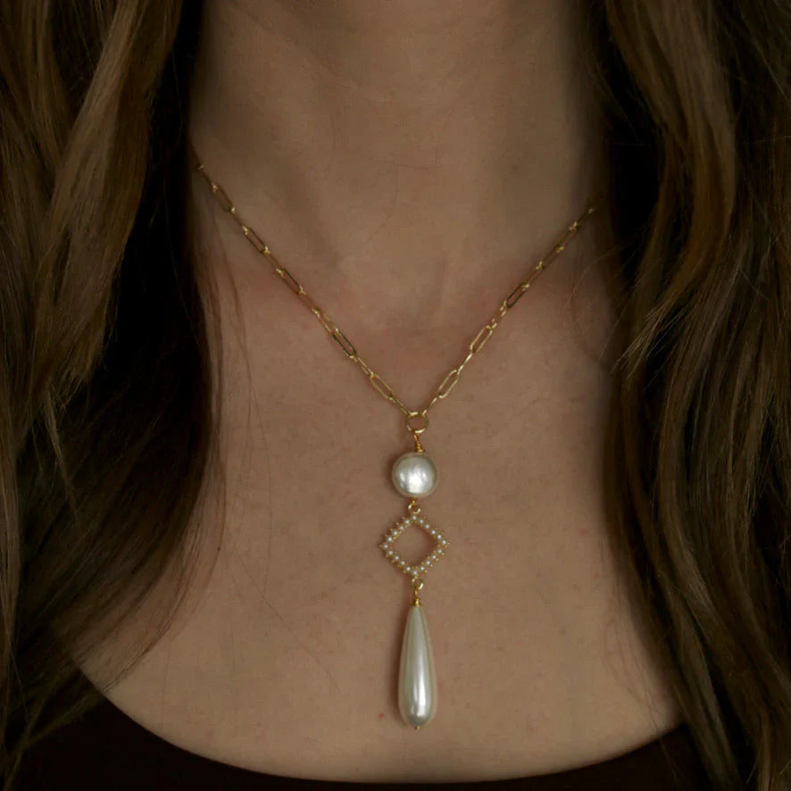 Mother's Day Drop Necklace-620 ACCESSORIES - NECKLACE-FORMAL SOCIETY