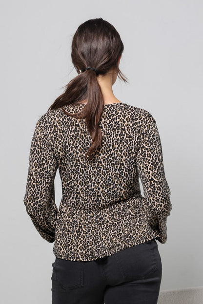 Long Sleeve Leopard Top