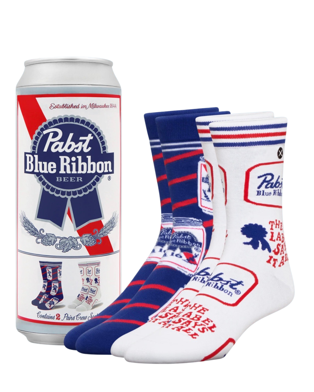 Pabst Blue Ribbon Crew Socks 2-Pack