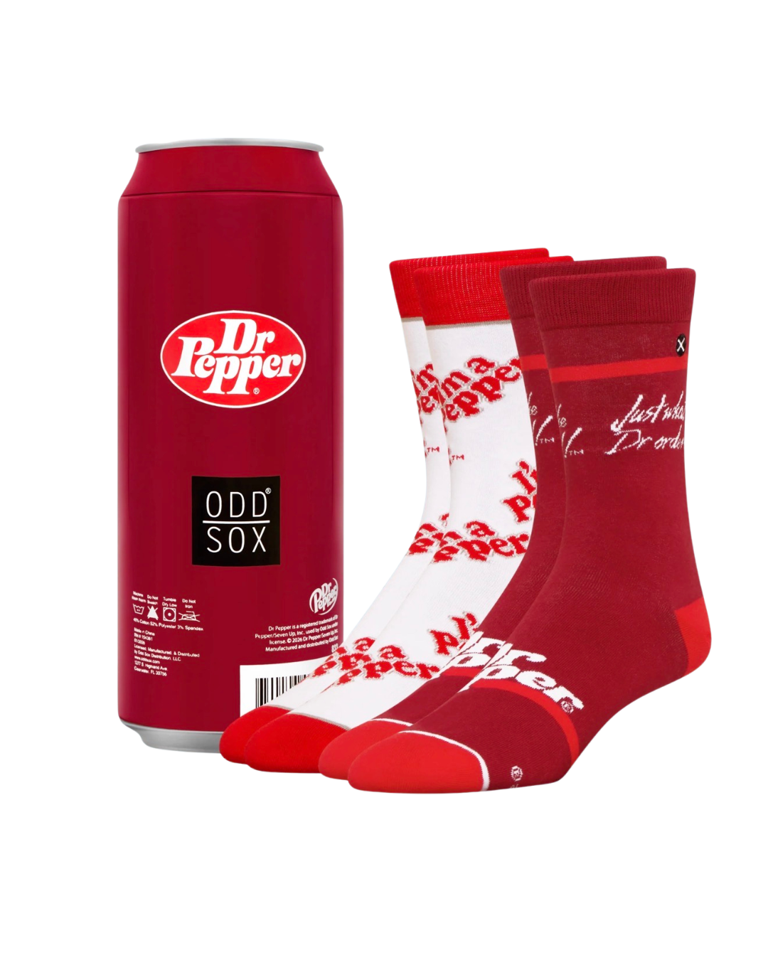 Dr Pepper Crew Socks 2-Pack