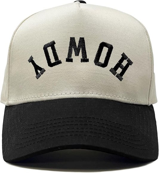 2-Tone Embroidered Cap - Howdy (upside down)