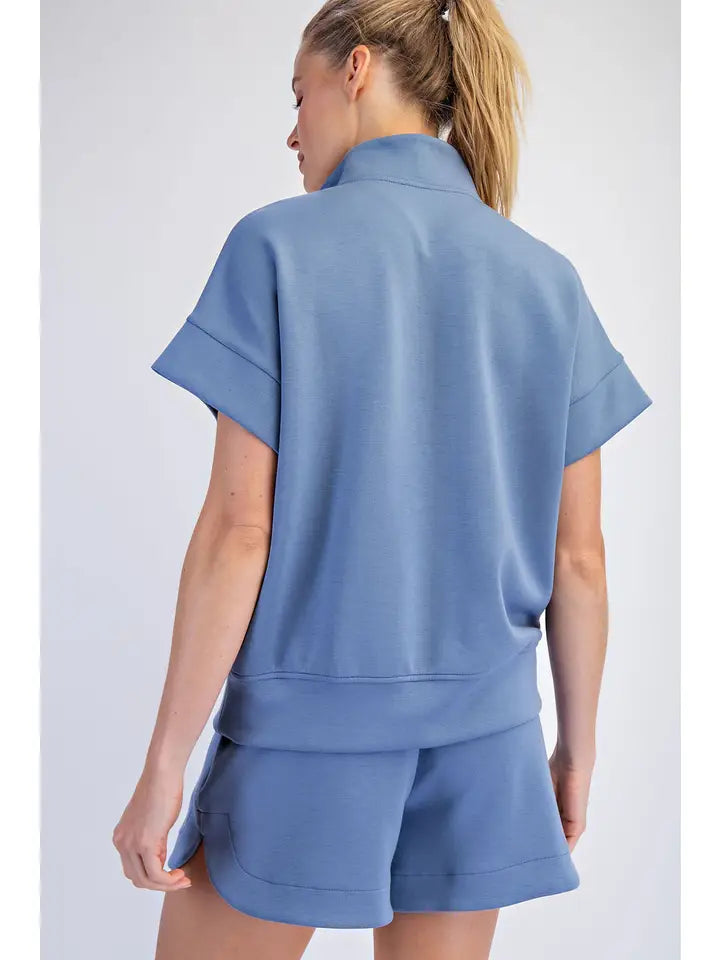 Quarter Zip Short Sleeve Pullover
