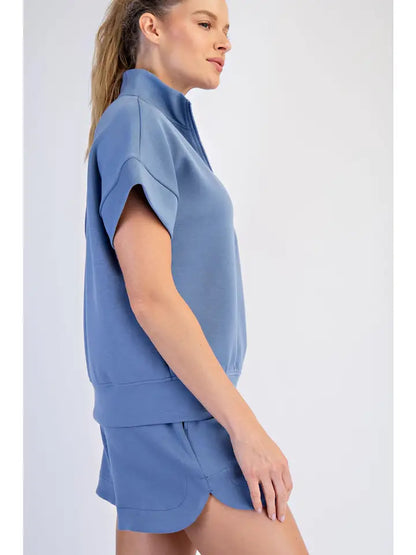 Quarter Zip Short Sleeve Pullover