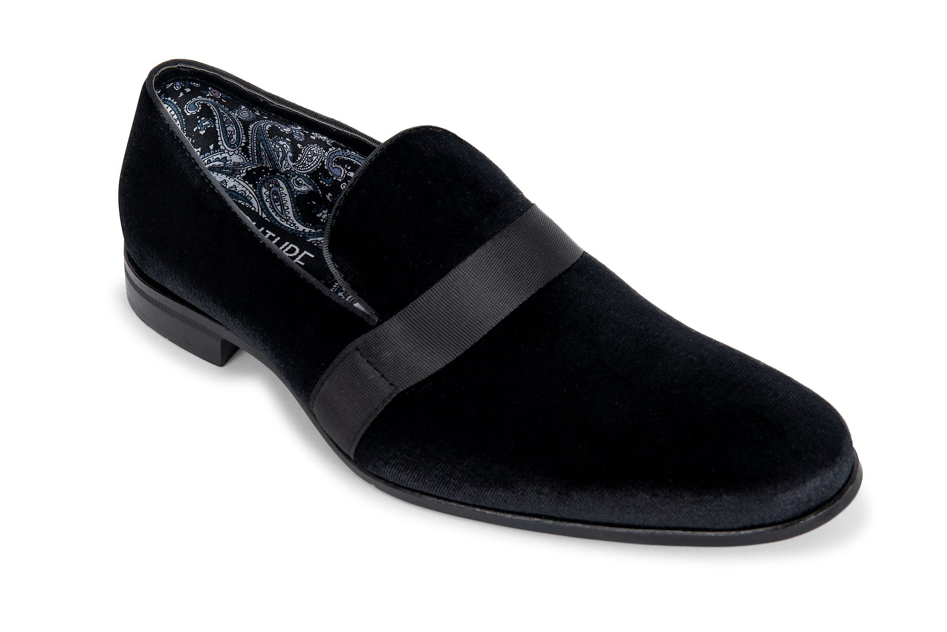 Black Velvet Sparkle Slip-On Shoe-JFW-DISTRICT 1