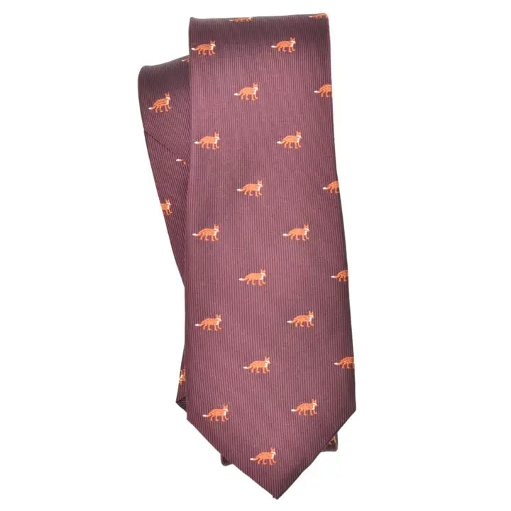 Burgundy Fox Tie-Curated Basics-DISTRICT 1