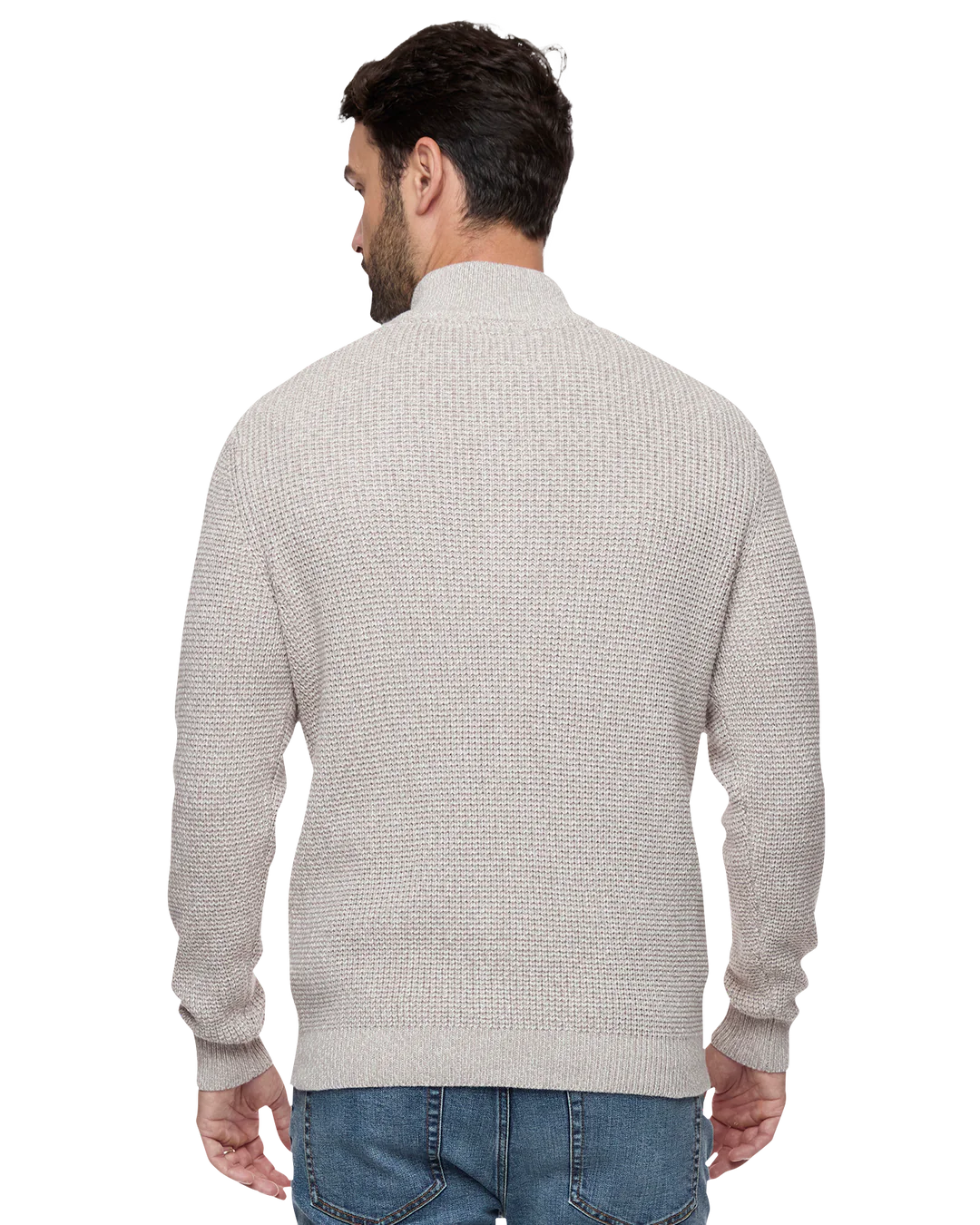 Denver Oatmeal Mock Neck Sweater-Flag & Anthem-DISTRICT 1