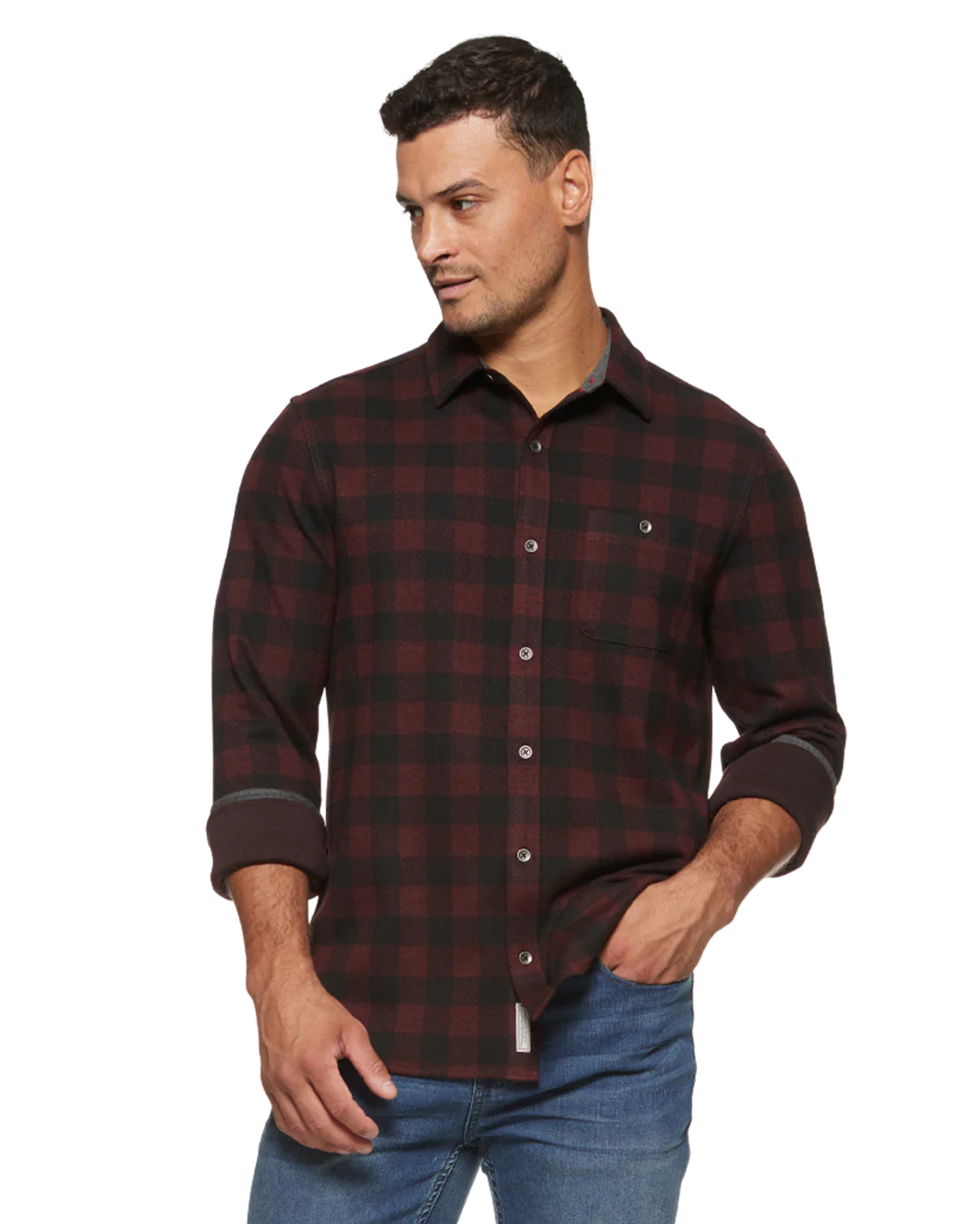 Dillon Box Plaid Knit Flannel-Flag & Anthem-DISTRICT 1