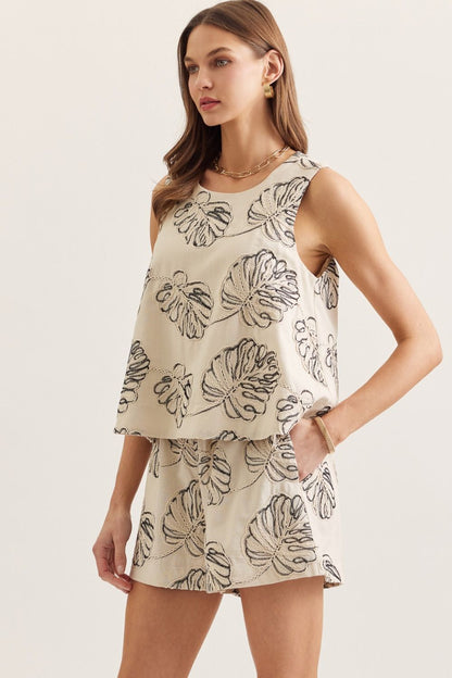 Floral Linen Top