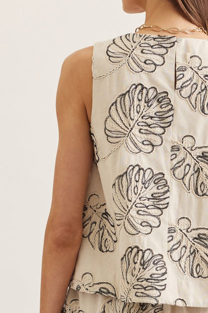 Floral Linen Top