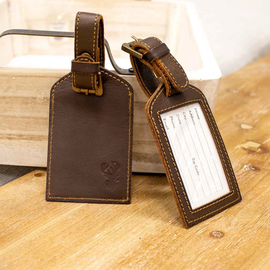 Leather Luggage Tag - Deer-The Royal Standard-DISTRICT 1