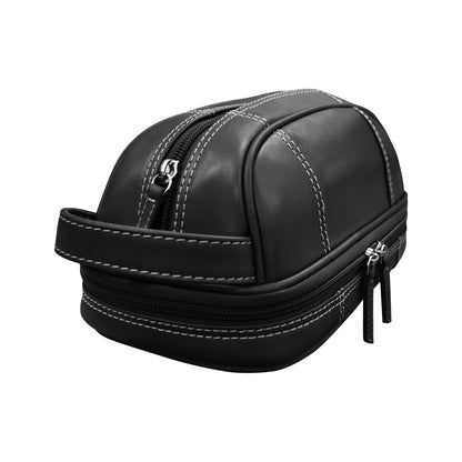 Leather Toiletry Bag - Black-ILI New York-DISTRICT 1