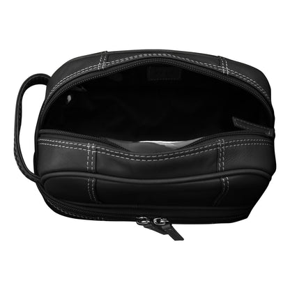 Leather Toiletry Bag - Black-ILI New York-DISTRICT 1