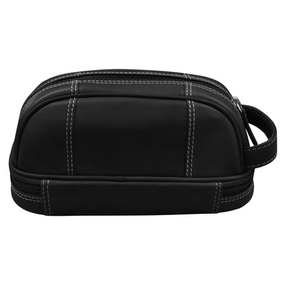 Leather Toiletry Bag - Black-ILI New York-DISTRICT 1