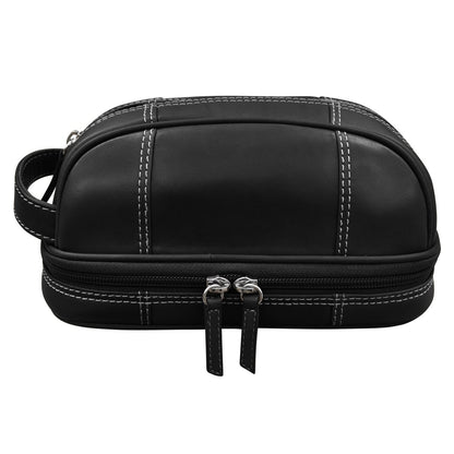 Leather Toiletry Bag - Black-ILI New York-DISTRICT 1