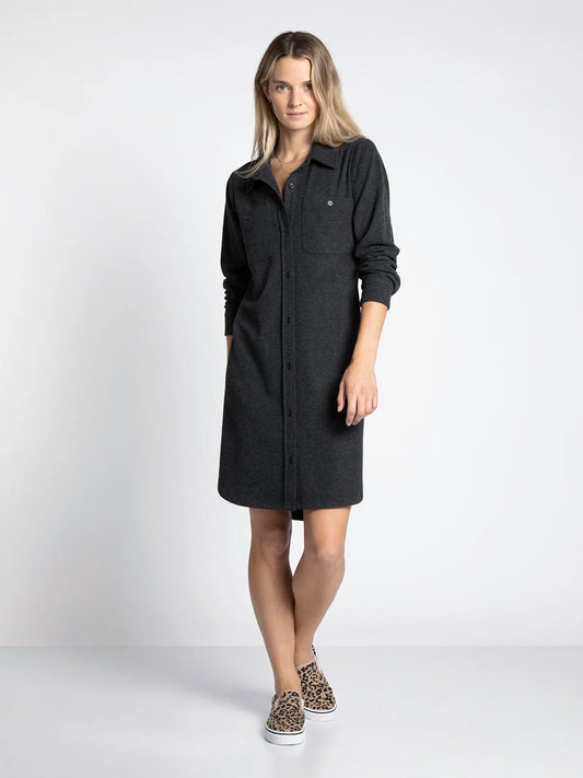 Leslie Dress - Black Heather-Thread and Supply-DISTRICT 1