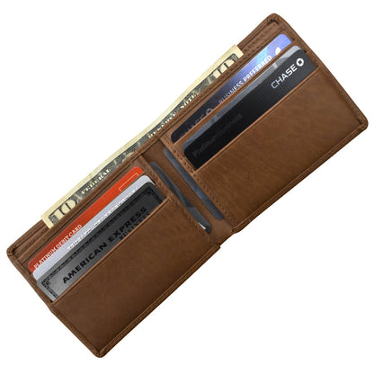 Men's Bifold Wallet - Brown-ILI New York-DISTRICT 1