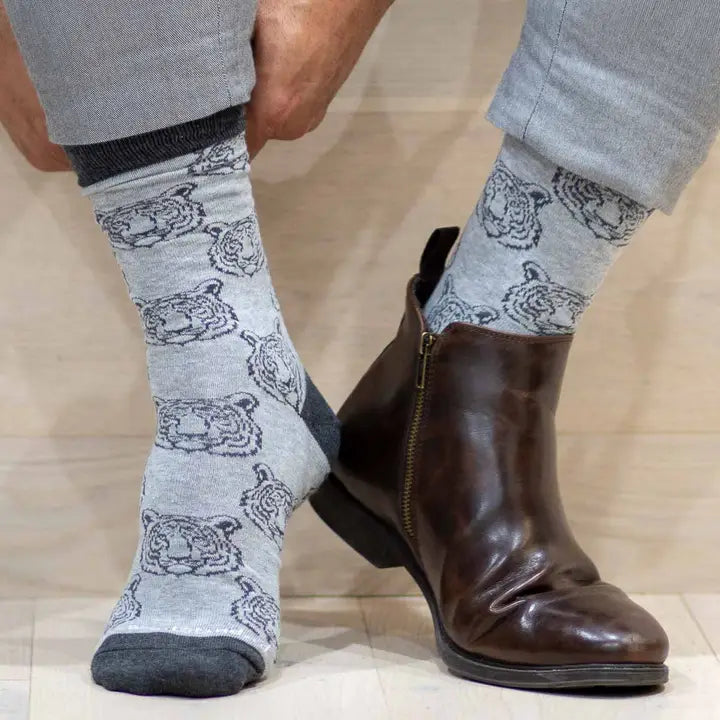 Men's Tiger Face Socks-The Royal Standard-DISTRICT 1