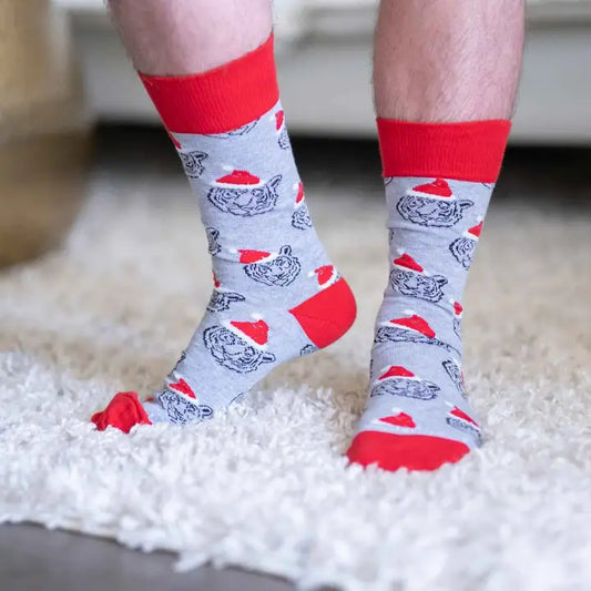 Men's Tiger Santa Socks-The Royal Standard-DISTRICT 1