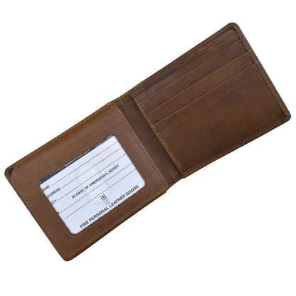 Men's Wallet Bifold with Left Flip - Toffee-ILI New York-DISTRICT 1