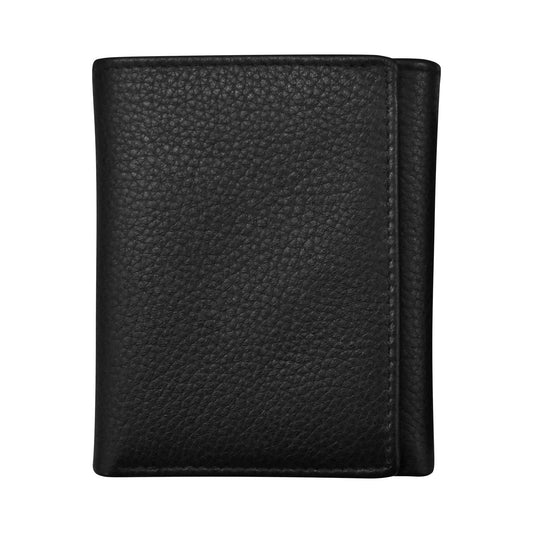 Men's Wallet Pebble Trifold - Black-ILI New York-DISTRICT 1