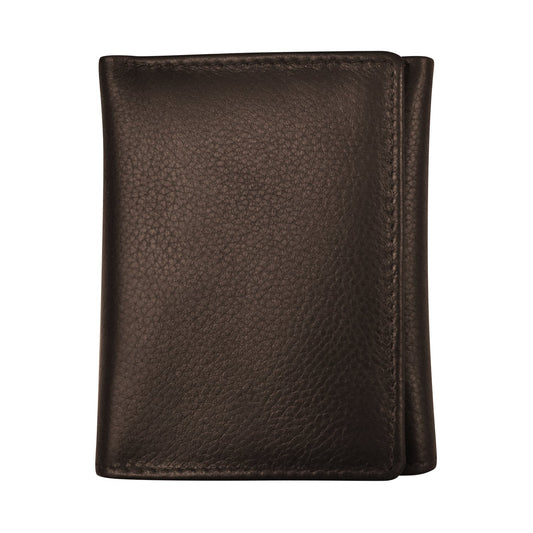 Men's Wallet Pebble Trifold - Brown-ILI New York-DISTRICT 1