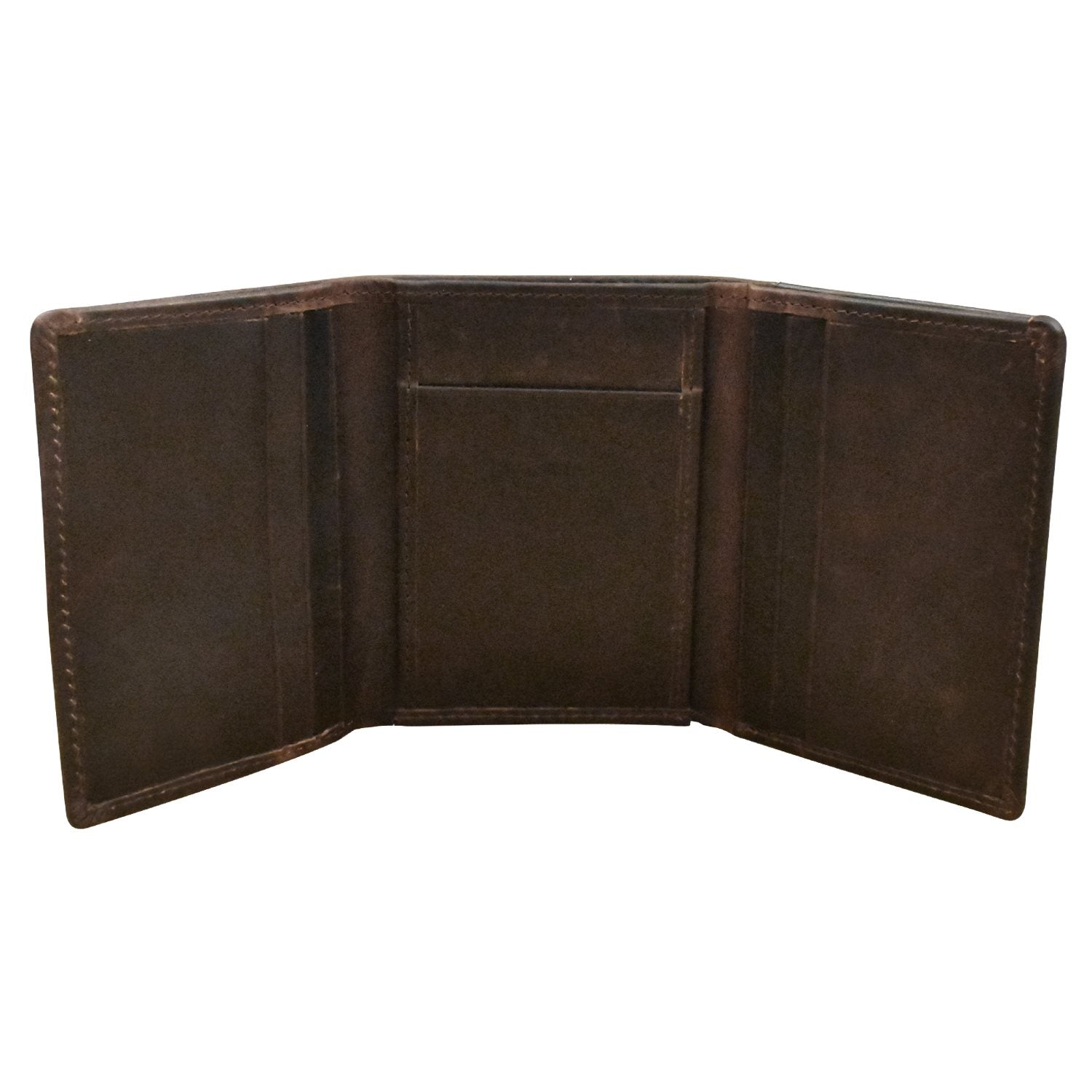 Men's Wallet Trifold with Back I.D. - Chocolate-ILI New York-DISTRICT 1