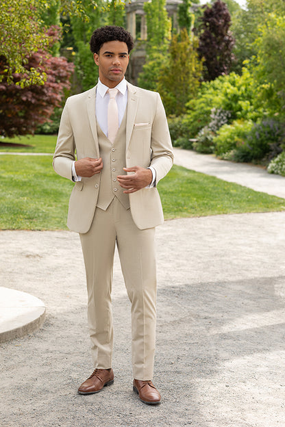 Metro Suit Jacket - Tan-Pure Silk Fabrics-DISTRICT 1