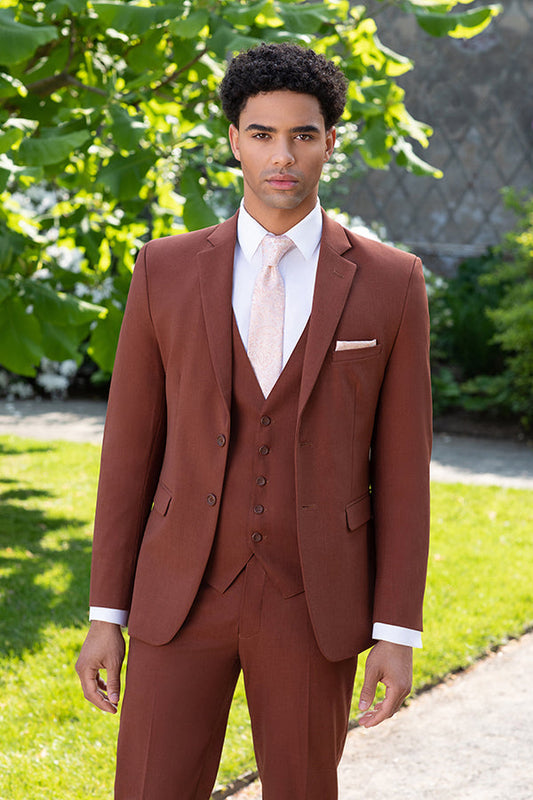 Metro Suit Pant - Rust-Pure Silk Fabrics-DISTRICT 1