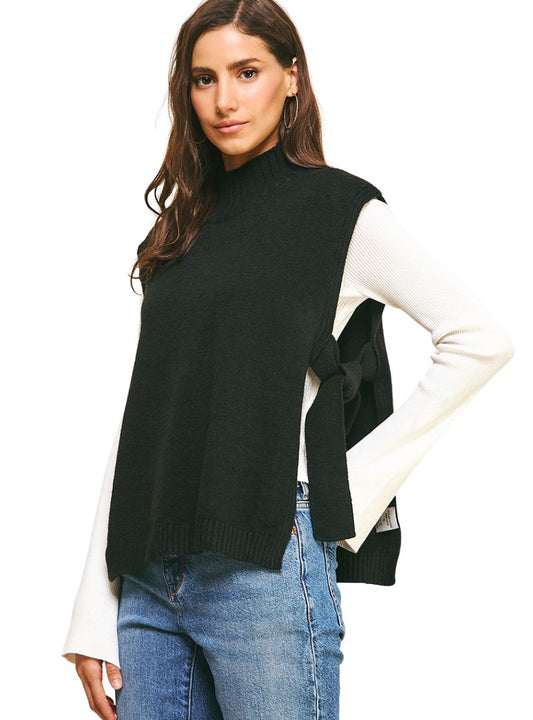 Side Tie Sweater-Pinch-DISTRICT 1