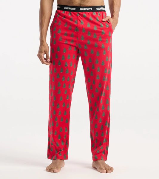 Trees on Red Man Pants-Little Blue House-DISTRICT 1