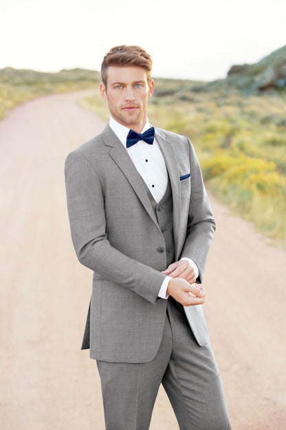 Ultra Slim Heather Grey Clayton Suit-JFW-DISTRICT 1
