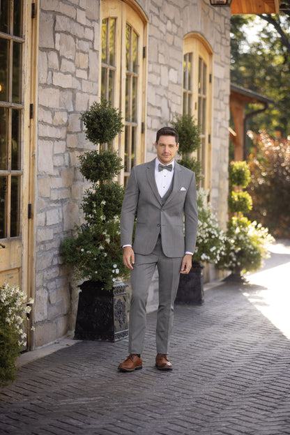 Ultra Slim Medium Grey Performance Wedding Suit-JFW-DISTRICT 1