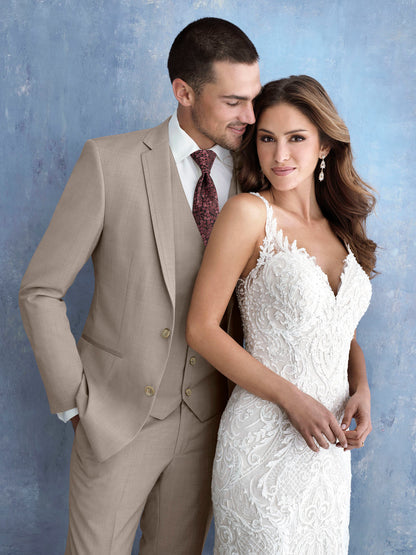 Ultra Slim Sand Brunswick Suit-JFW-DISTRICT 1